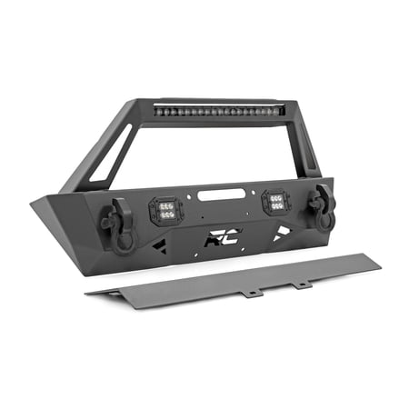 Rough Country Front Stubby LED Bumper for 18-23 Jeep Wrangler JL/JT - 10597A Fits select: 2008,2015-2019 JEEP WRANGLER UNLIMITED