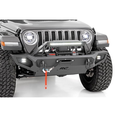 Rough Country Front Winch Bumper for Jeep Wrangler JK/JL & Gladiator JT - 10585 Fits select: 2008,2015-2019 JEEP WRANGLER UNLIMITED