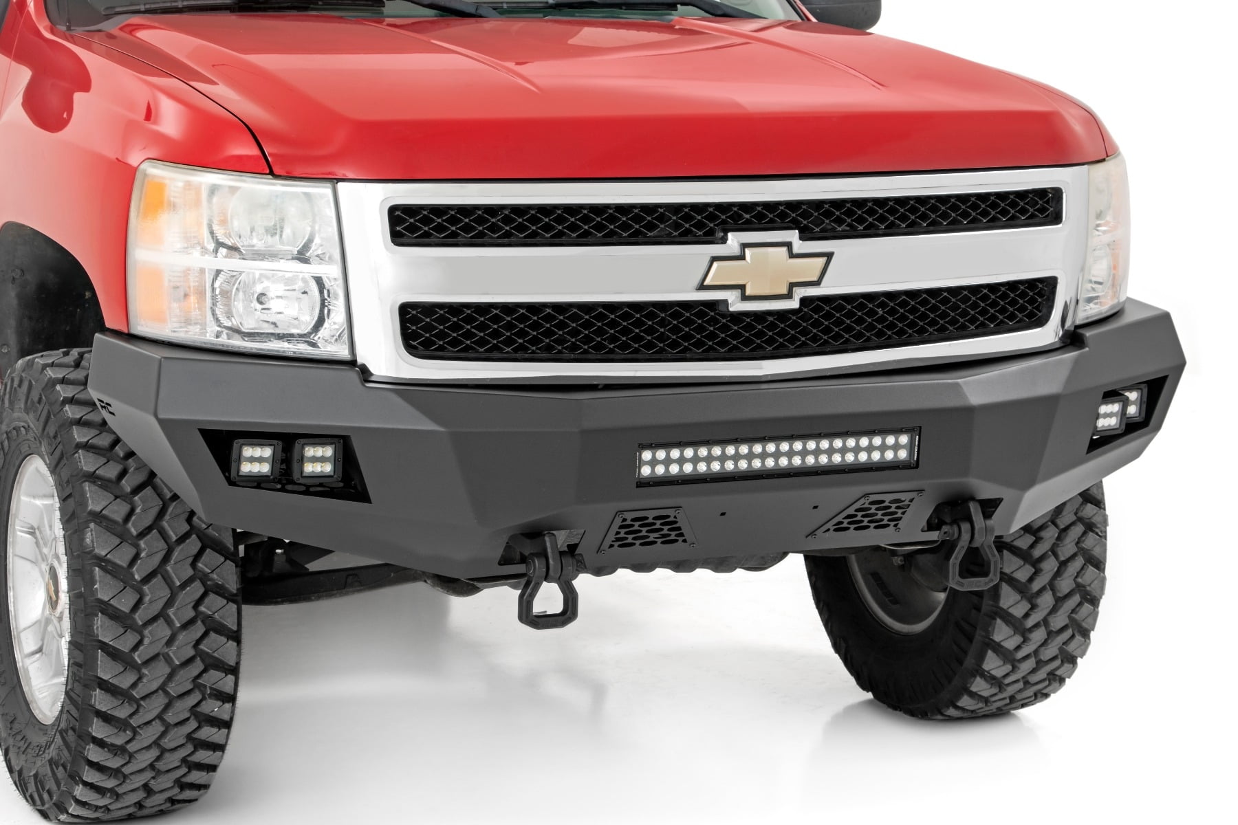 Rough Country Heavy Duty LED Front Bumper for 07-13 Chevy Silverado 1500 - 10769 Fits select: 2008-2009 CHEVROLET SILVERADO, 2011 CHEVROLET SILVERADO K1500 LT