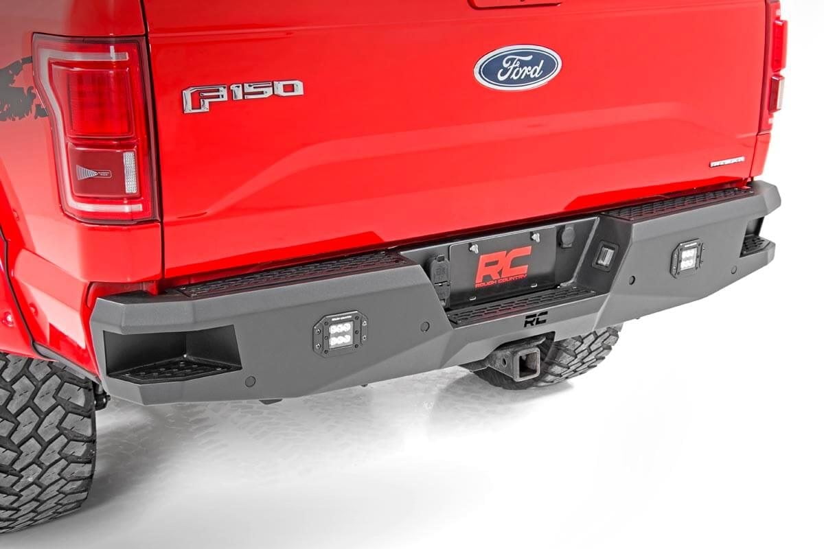 Rough Country Heavy Duty LED Rear Bumper for 2015-2020 Ford F-150 ...
