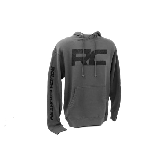 Rough Country Heavyweight Hoodie | Topographical | Charcoal | LG - 94094LG