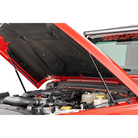 Rough Country Hydraulic Hood Assist for 18-23 Jeep Wrangler JL/JT - 10629 Fits select: 2019,2021 JEEP WRANGLER UNLIMITED