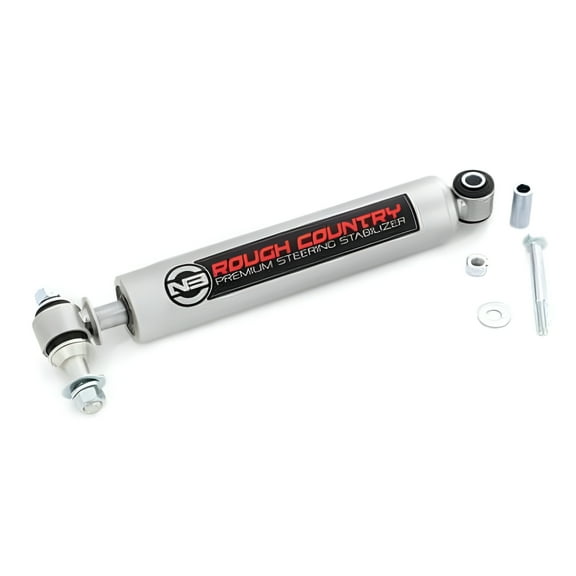 Rough Country Jeep Steering Stabilizer - 8731730 Fits select: 1993-2004 JEEP GRAND CHEROKEE, 2001-2010 CHEVROLET SILVERADO