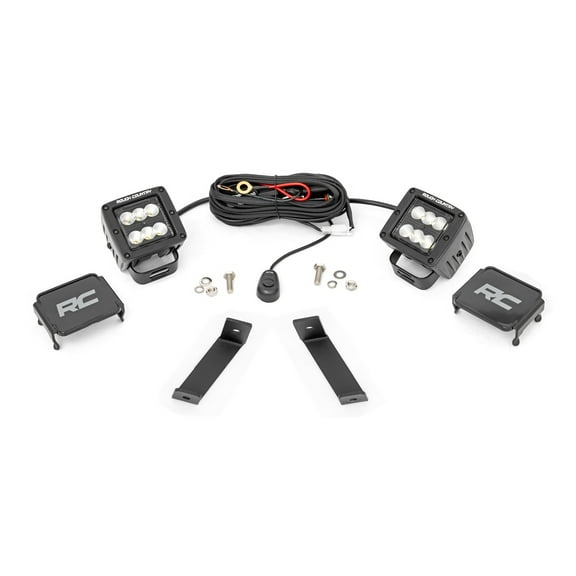 Rough Country LED Ditch Light Kit for 2014-2021 Jeep Cherokee KL | Flood - 70079
