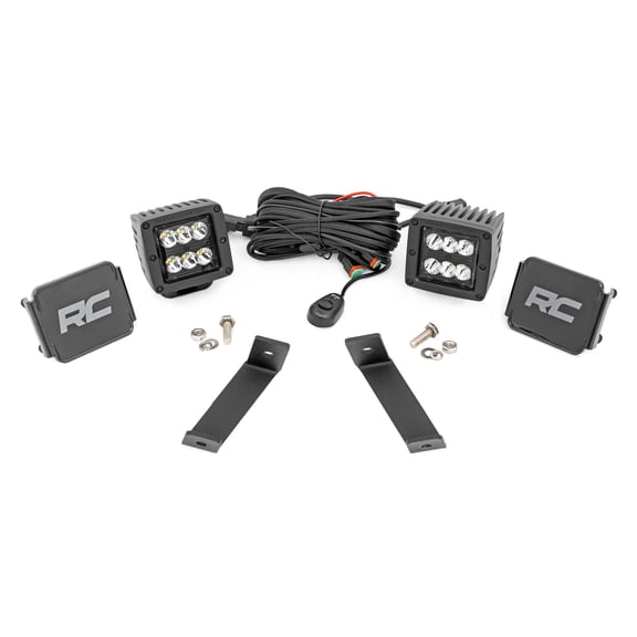 Rough Country LED Ditch Light Kit for 2014-2021 Jeep Cherokee KL | Spot - 70078