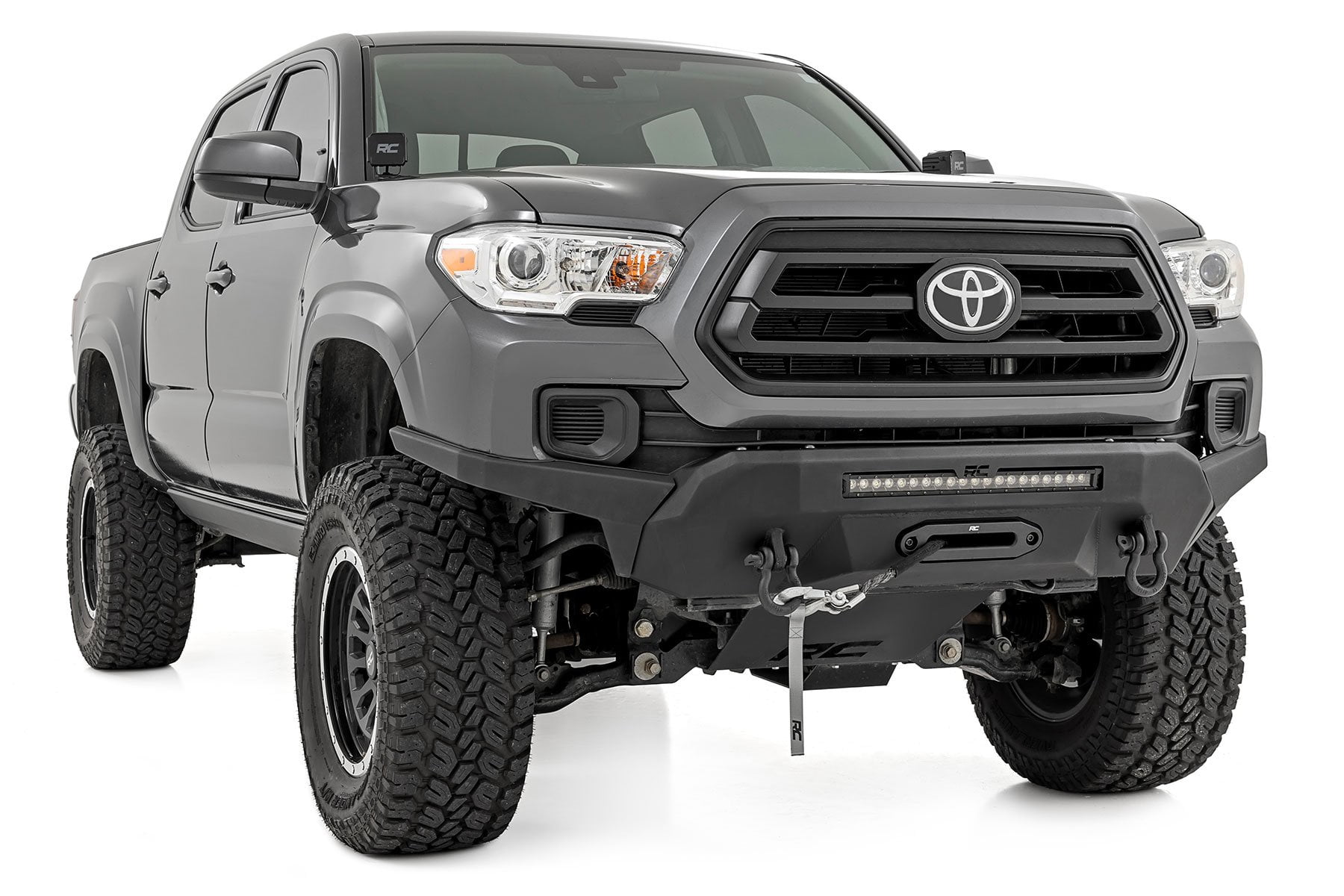 Rough Country LED High Clearance Front Bumper w/9500s for 16-23 Tacoma - 10723 Fits select: 2016-2017,2022-2023 TOYOTA TACOMA