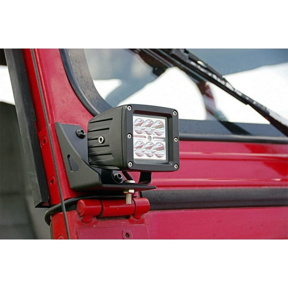 Rough Country Lower Windshield Cube Mounts for 87-95 Jeep Wrangler YJ - 70510 Fits select: 1989-1995 JEEP WRANGLER / YJ