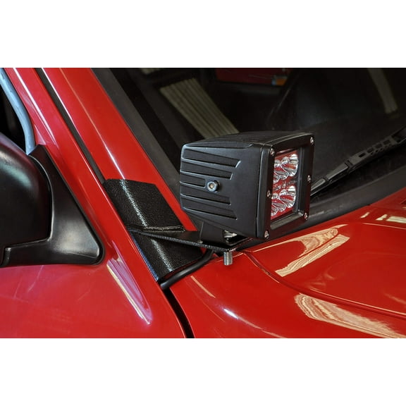 Rough Country Lower Windshield LED Brackets for 84-01 Jeep Cherokee XJ - 70525