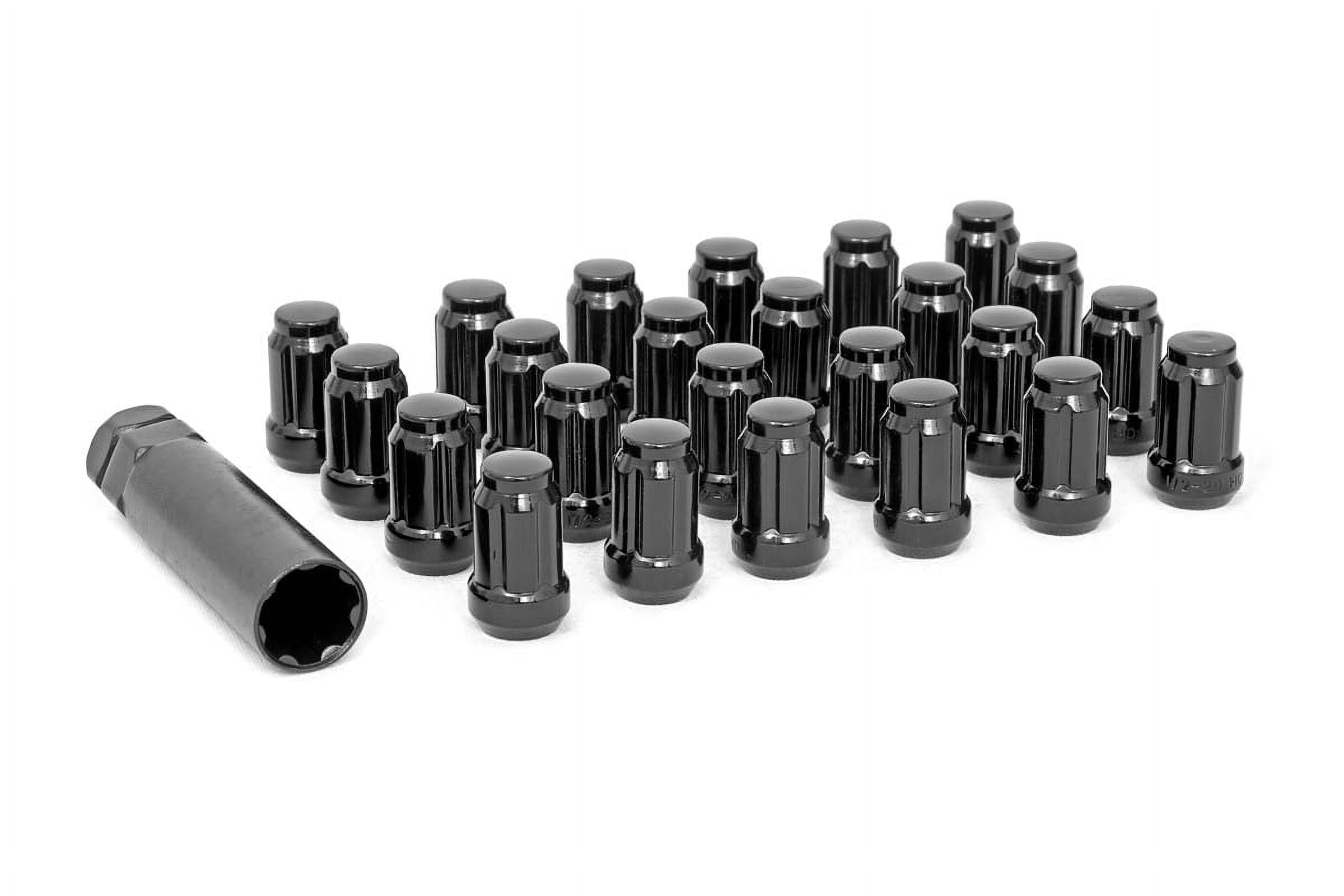 Rough Country Black Lug Nut Set M14x1.5 Set of 24 Wheel Secure
