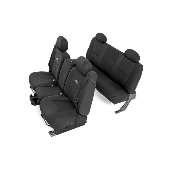 Rough Country Neoprene Seat Covers Fits 1999 - 2006 Chevy Silverado 1500, Extended Cab, 1st/2nd Row, 91019