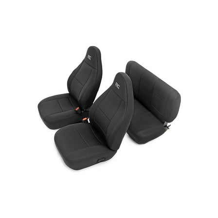 Rough Country Neoprene Seat Covers Fits 2003 - 2006 Jeep Wrangler TJ, 1st/2nd Row, Water Resistant, 91001