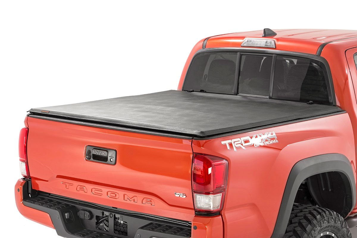 Rough Country Soft Tri-Fold Bed Cover for 16-25 Toyota Tacoma | 5' - 41716501
