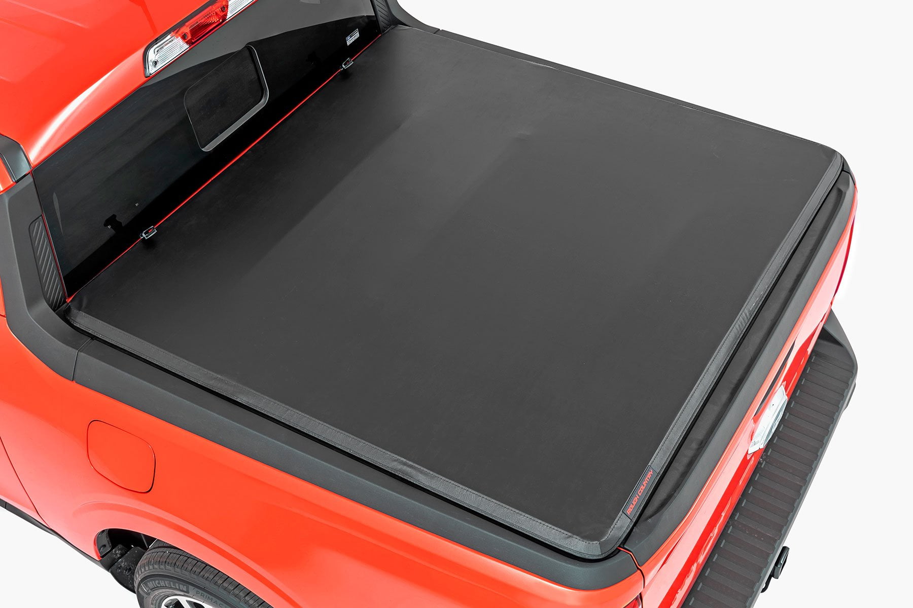 Black Vinyl Tri-Fold Truck Bed Cover for 4'6" Ford Maverick