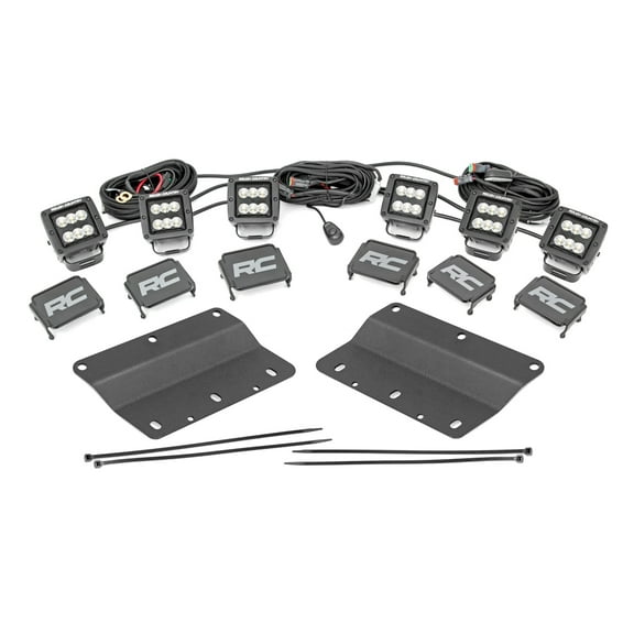 Rough Country Triple LED Fog Light Kit for 21-25 Ford Bronco | Flood - 51086