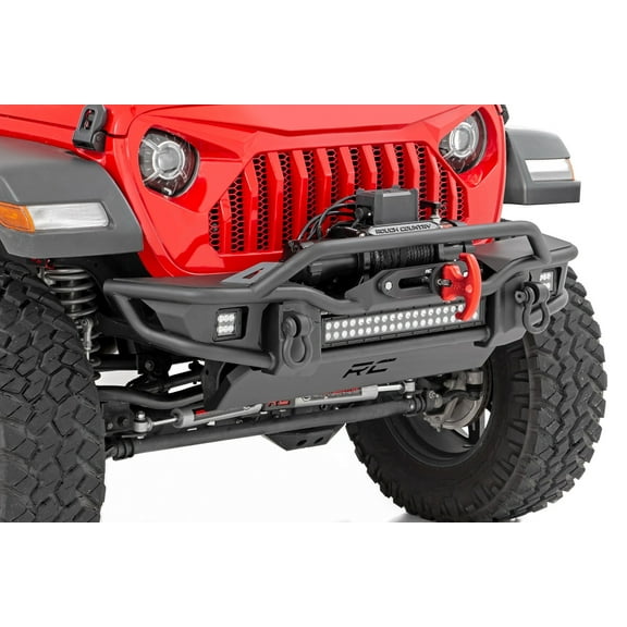 Rough Country Tubular Front Bumper for 07-23 Jeep Gladiator JT/JK & JL - 10647 Fits select: 2015-2017 JEEP WRANGLER UNLIMITED, 2020 JEEP WRANGLER