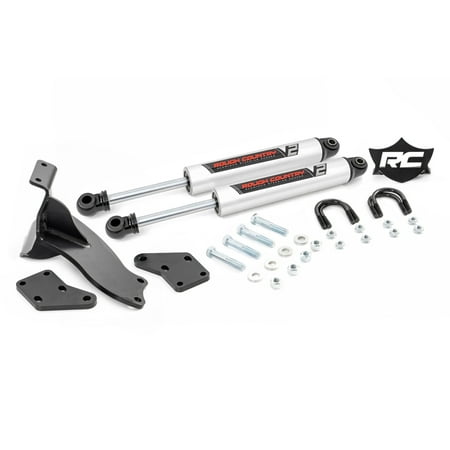 Rough Country V2 Dual Steering Stabilizer for 14-22 Ram 2500/3500 4WD - 8749470 Fits select: 2019-2022 RAM 2500 TRADESMAN, 2015 RAM 2500 SLT
