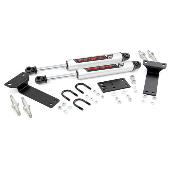 Rough Country V2 Dual Steering Stabilizer for 1999-2004 Super Duty 4WD - 8749070