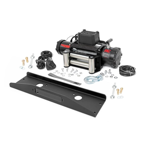 Rough Country Winch Mounting Kit w/PRO12000 Winch for Mahindra Roxor - 92074