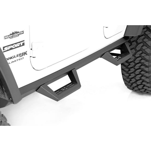 Rough Country XL2 Drop Steps for 2007-2018 Jeep Wrangler JK | 4-Door - 90765B