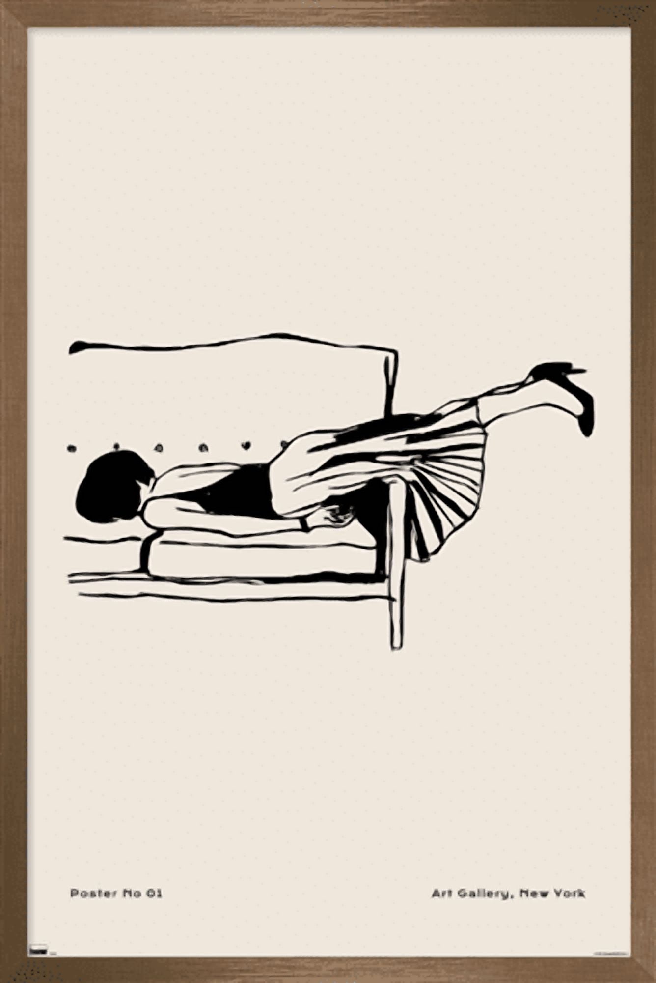 Rough Day No 01 Wall Poster, 14.725" x 22.375" Framed