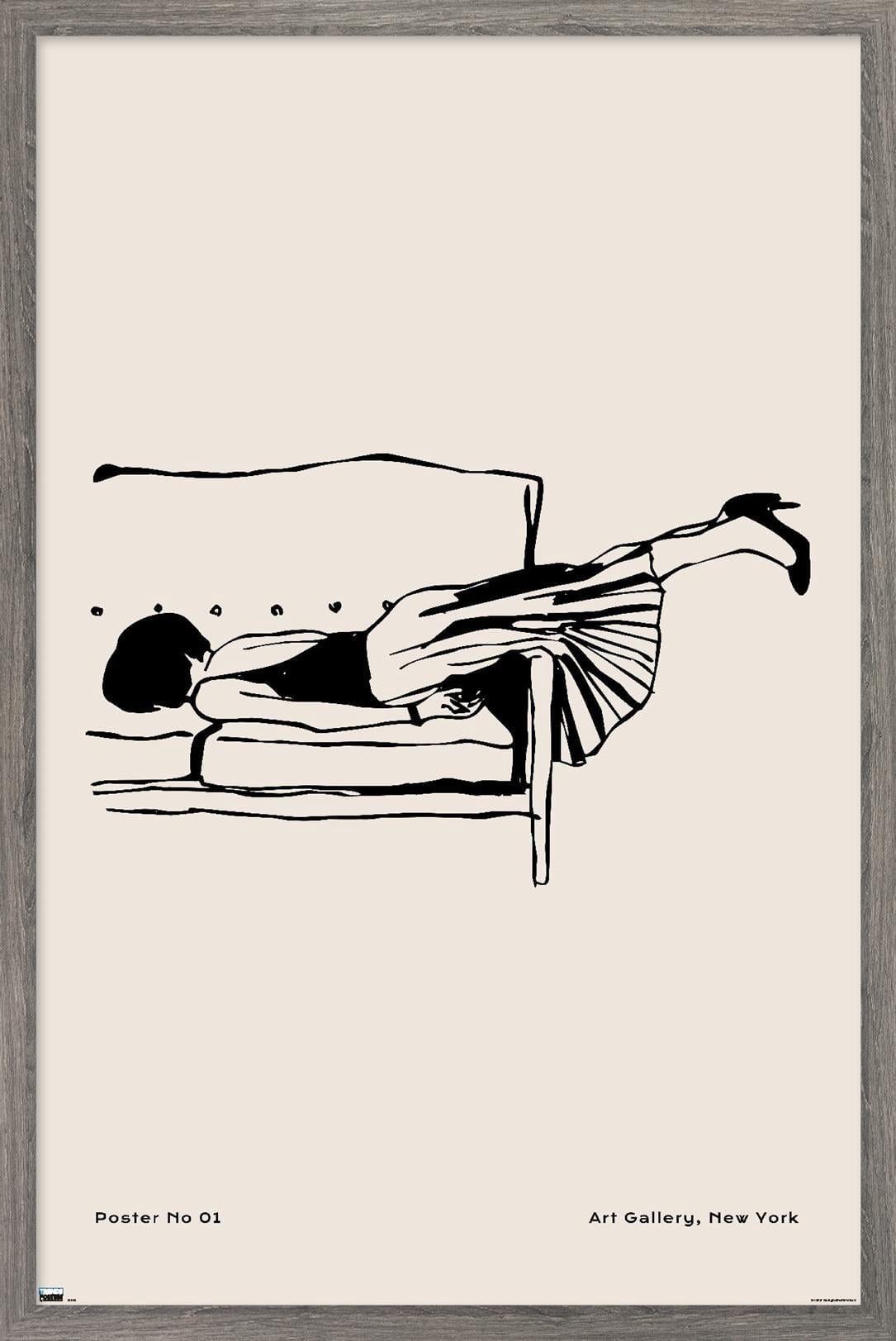 Rough Day No 01 Wall Poster, 14.725" x 22.375" Framed