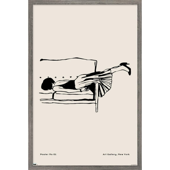 Rough Day No 01 Wall Poster, 14.725" x 22.375" Framed