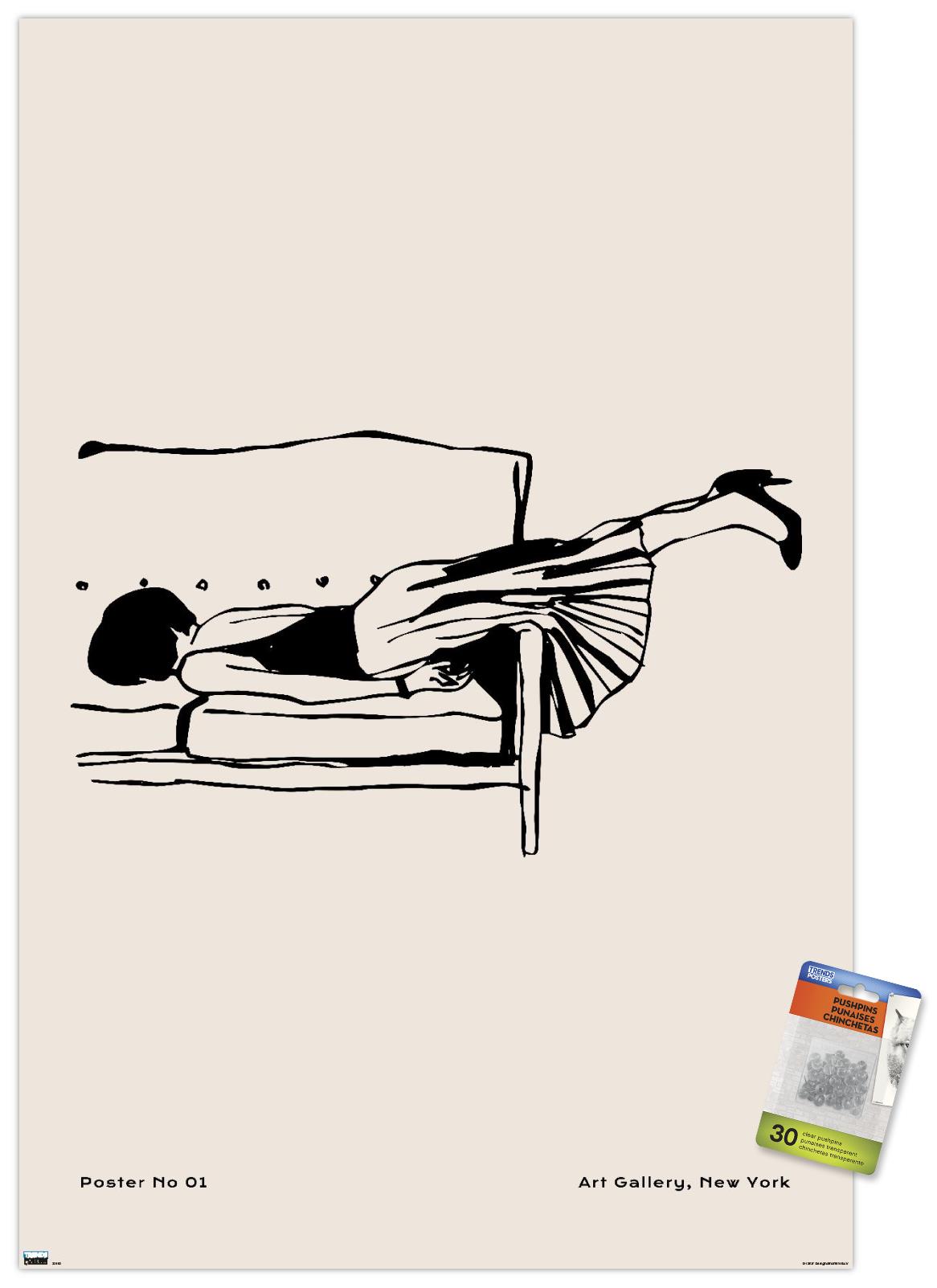 Rough Day No 01 Wall Poster with Push Pins, 22.375" x 34"