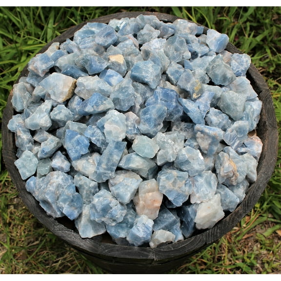 Rough Natural Blue Calcite LARGE (2.5" - 4") Premium Grade Crystals Bulk Lots lb