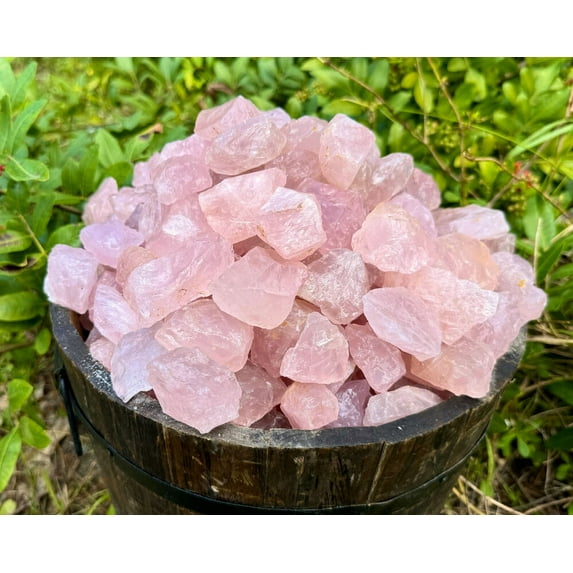 Rough Natural Rose Quartz Wholesale Bulk Lots, LARGE 2 - 3" Rose Quartz Crystals