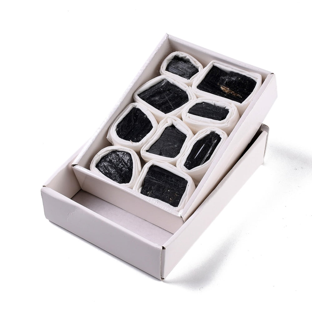 Rough Raw Natural Black Tourmaline Beads for Tumbling Decoration Polishing Wire Wrapping Wicca & Reiki Healing Nuggets 36~56x24~36x18~29mm 6~13pcs/box