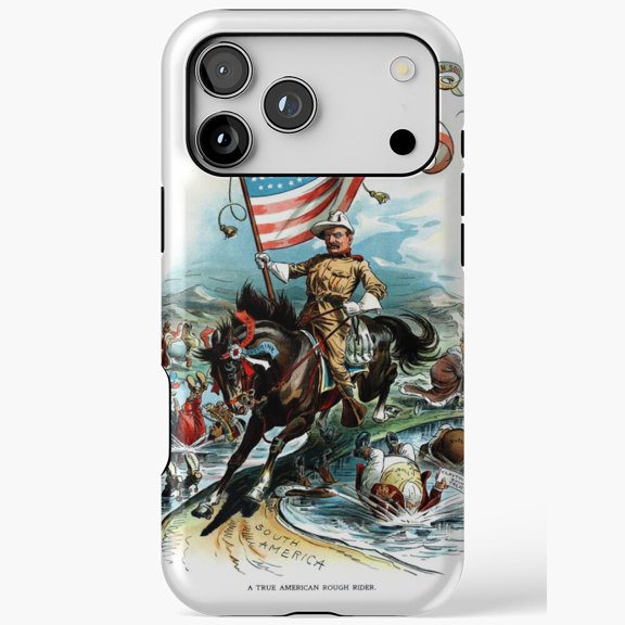 Rough Rider Teddy Roosevelt classic art iPhone Case 17 to 11 Pro Max