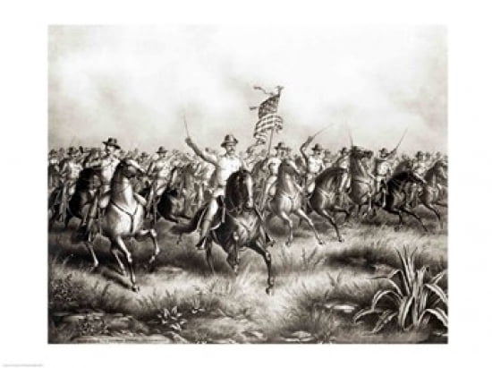 Rough Riders Colonel Theodore Roosevelt Canvas Art - (36 x 24)