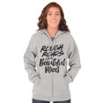 thumbnail image 1 of Rough Roads Beautiful Places Inspired Womens Plus Size Graphic Zipper Hoodie Brisco Brands 5X, 1 of 5