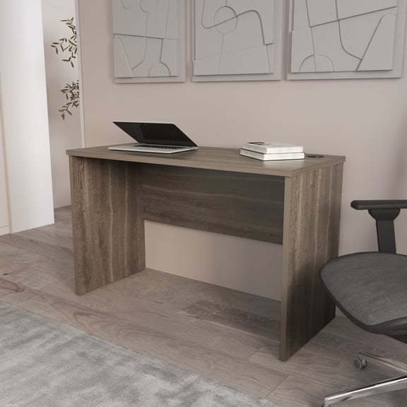 Rough Rock Computer Desk with Scratch-resistant Surface / Tidy Wires for Home Office