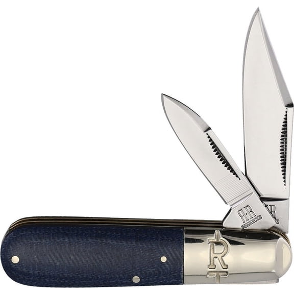Rough Ryder Barlow Denim Micarta Folding Stainless Clip/Pen Pocket Knife 2191