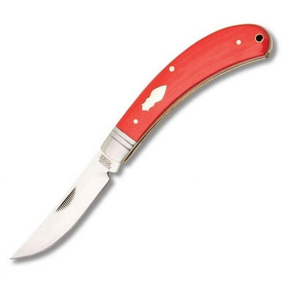 Rough Ryder Knives Rough Ryder Red Upswept Bow Trapper Folding Knife RR2257