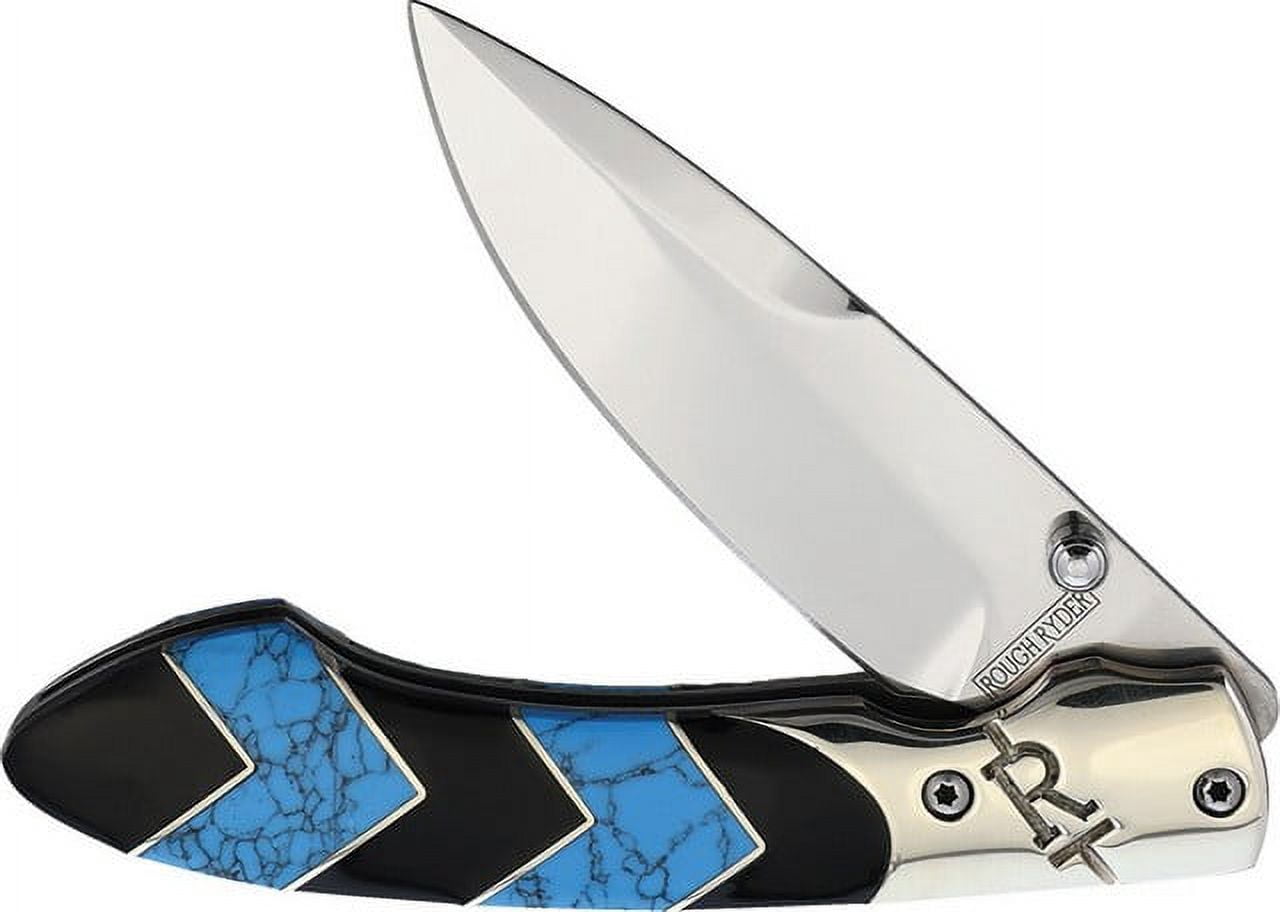 Rough Ryder KD09 / RR1578 Turquoise Peak Linerlock 4" Folding Knife 3" 440 Blade