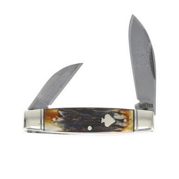 Rough Ryder Knives Rough Ryder Cinnamon Bone Damascus Senator RR2530