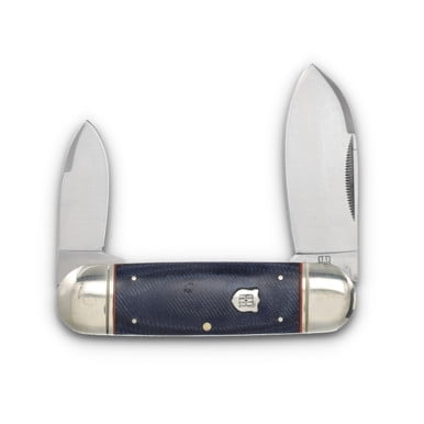 Rough Ryder Knives Rough Ryder Denim Micarta Large Toenail Folding Knife RR2348