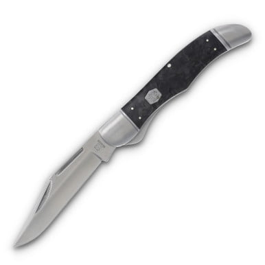 Rough Ryder Knives Rough Ryder Locking Folding Hunter Black Shredded Carbon Fiber RR1999