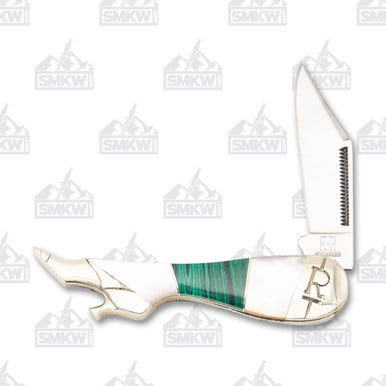 Rough Ryder RR2033 Small Leg Knife Malachite Folding Pocket Folder Knife