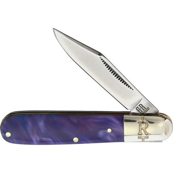 Rough Ryder RR2153 Small Barlow 2.88" Folding Knife Purple Swirl