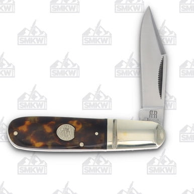 Rough Ryder RR2446 Stainless Blade Tortoise Pattern Handle Barlow Knife
