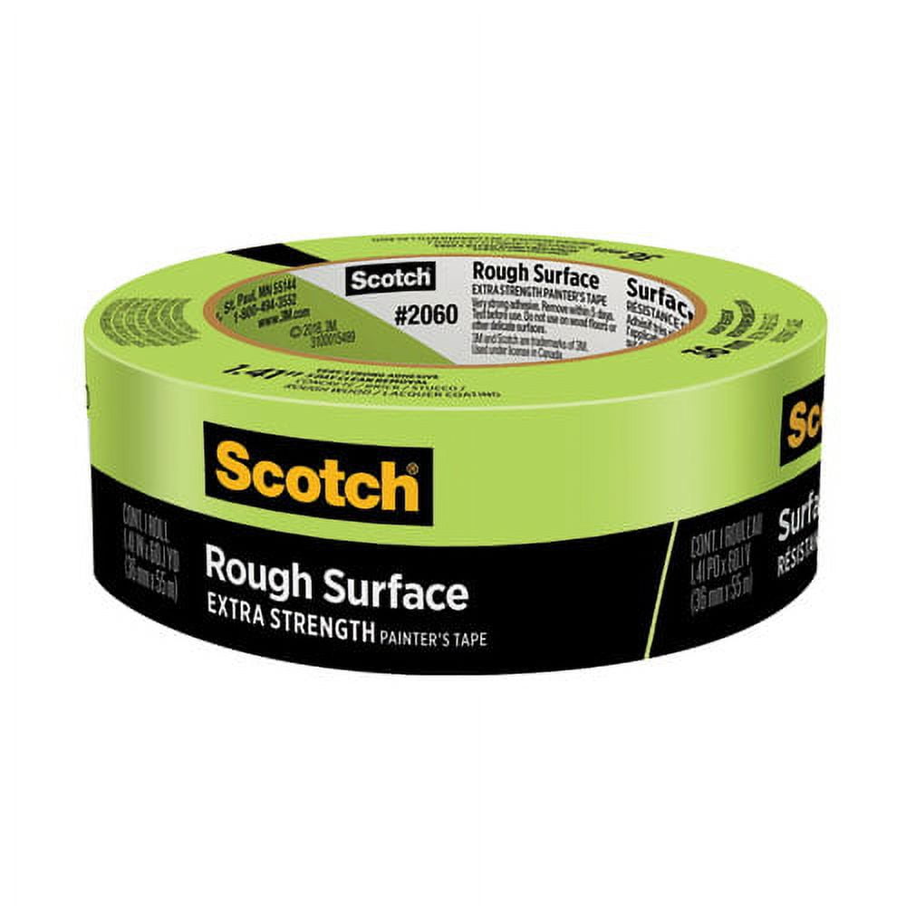 Rough Surface Extra Strength Painter's Tape, 3" Core, 1.41" X 60.1 Yds, Green | Bundle of 10 Rolls