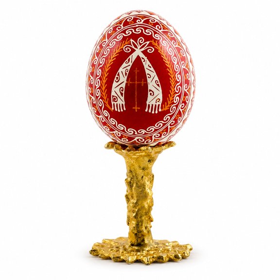 Rough Surface Tree Trunk Metal Egg Stand