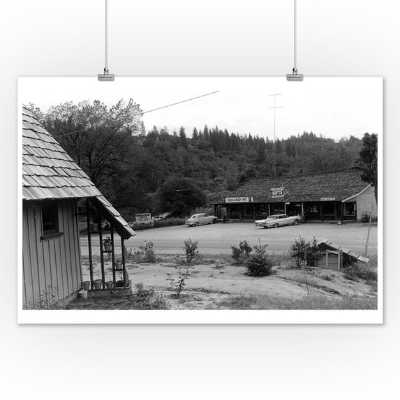 Rough and Ready, California - Exterior View of Market (12x18 Art Print, Wall Decor Travel Poster)