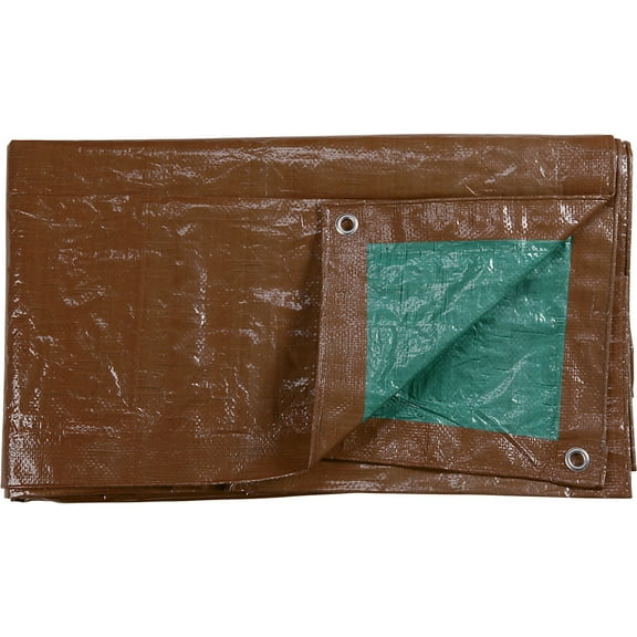 Roughneck 2.9-Oz. Heavy-Duty Tarp, Brown/Green, 8ft. x 10ft.