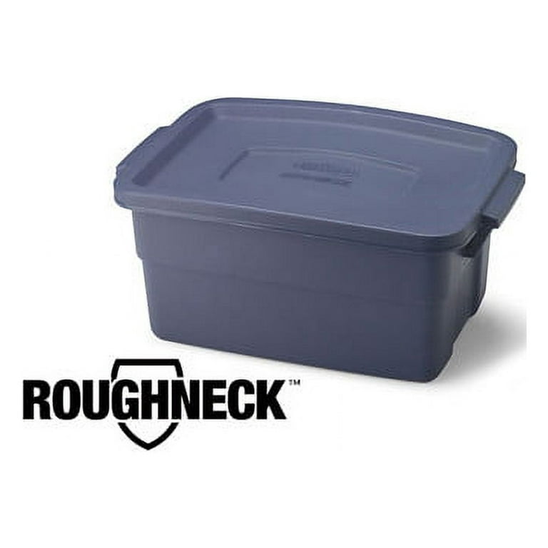 Roughneck Storage Box, 10 3/8 X 15 7/8 X 7, 3 Gallon, Steel Gray