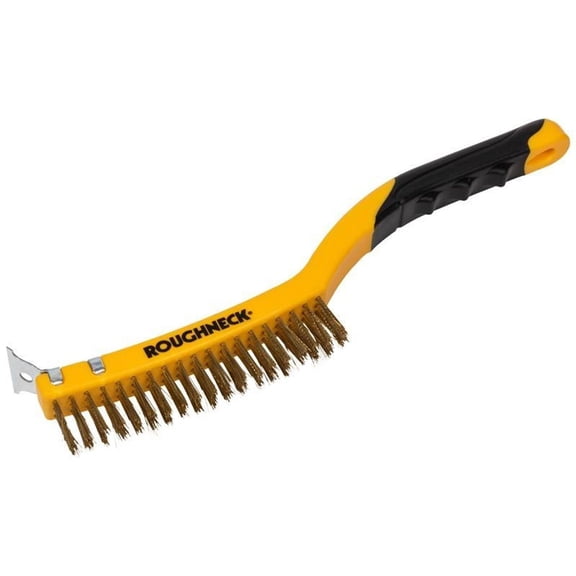 Roughneck Wire Brush Soft Grip With Scraper