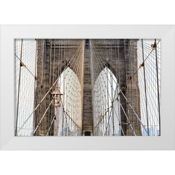 Roughol, Francois 24x17 White Modern Wood Framed Museum Art Print Titled - Cabled Archways